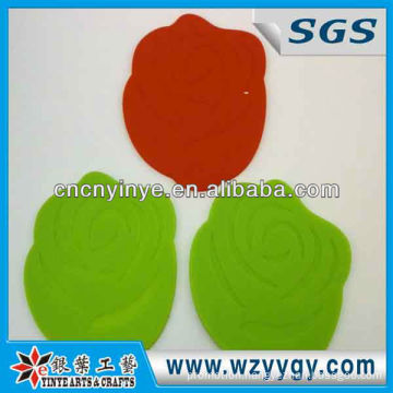 Popular Customized Rose Shaped Soft PVC/Soft Rubber Mat